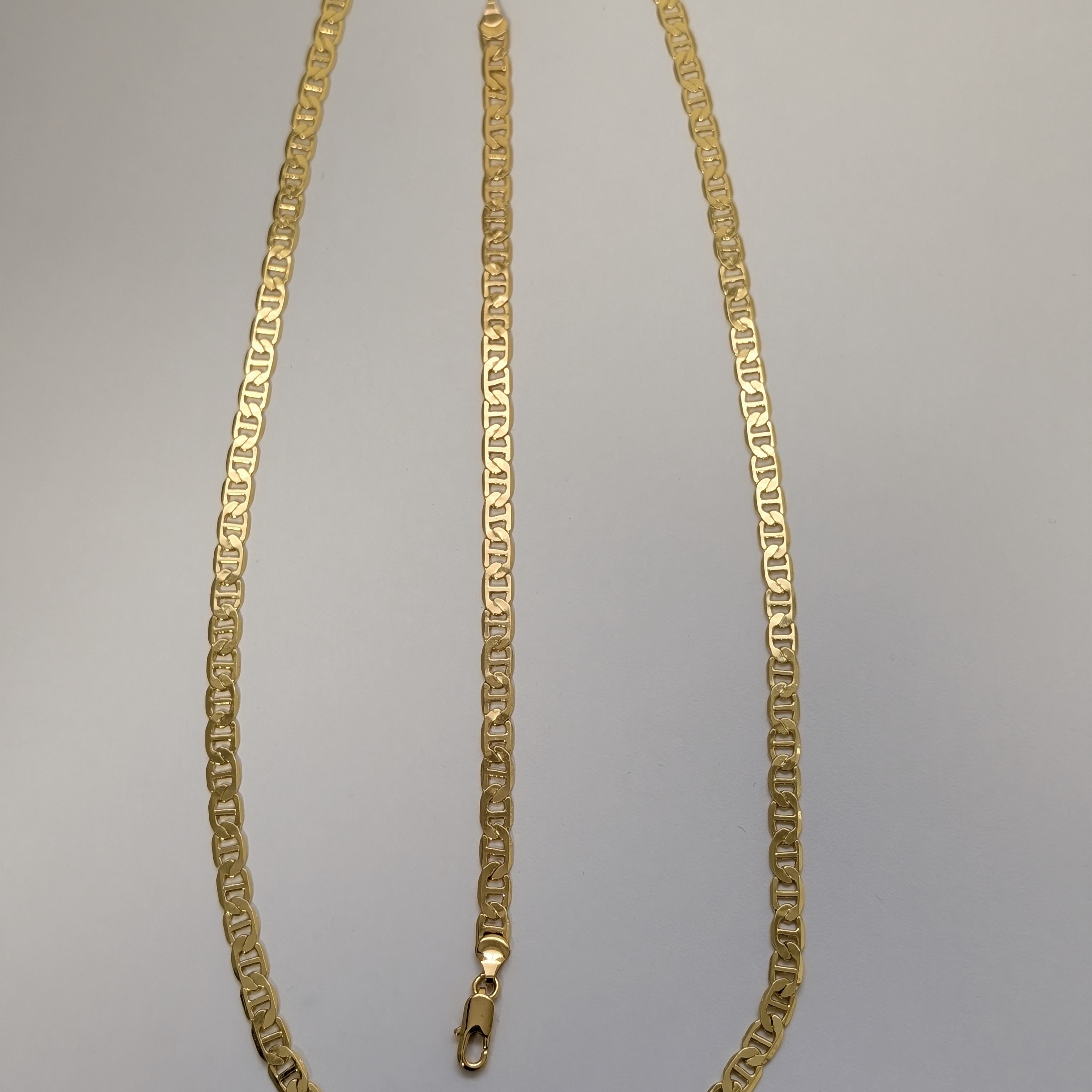Elegant 18k Gold Plated Chain Necklace And Bracelet Set
